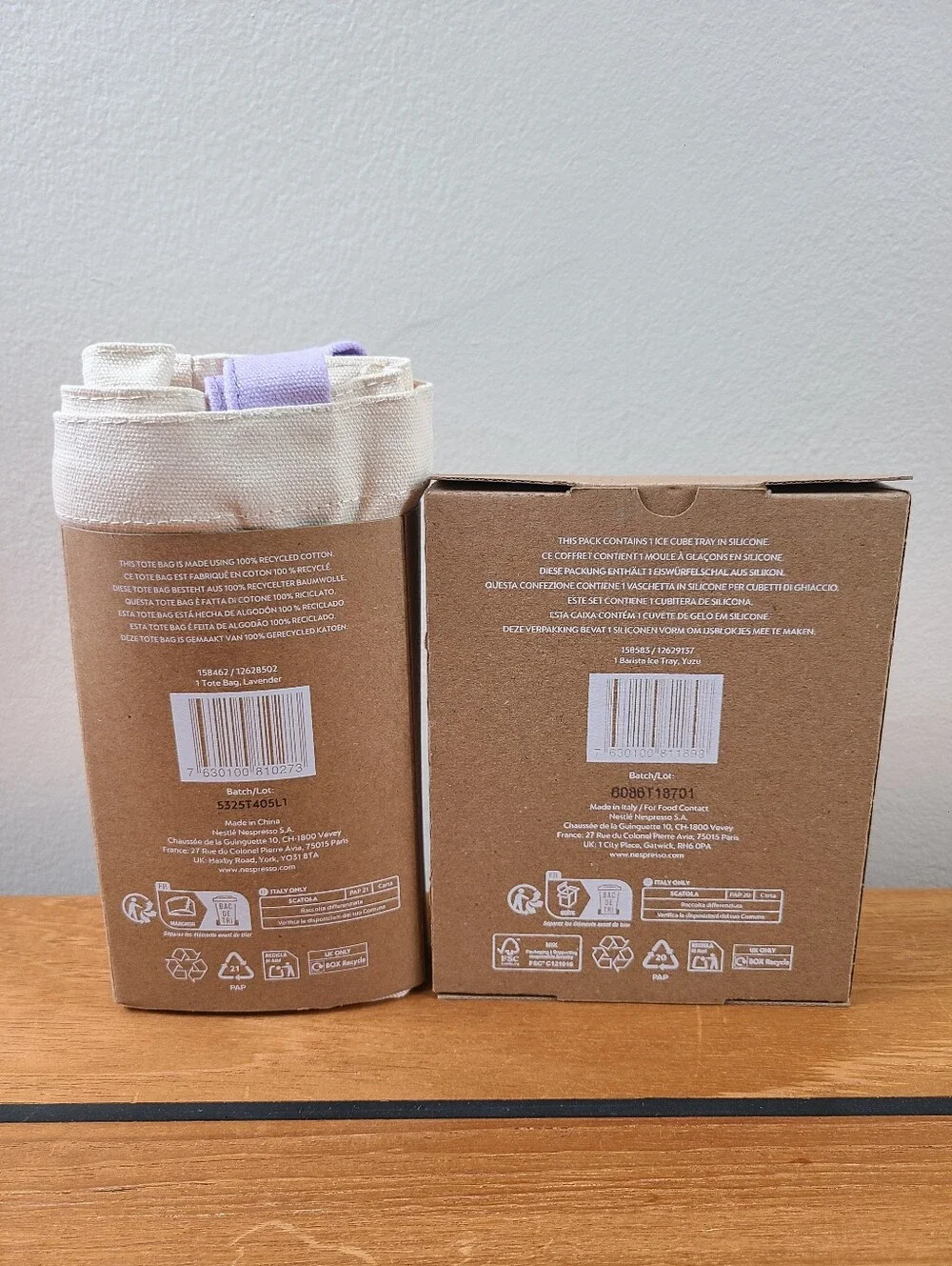 NWT Nespresso Lavender Tote & Ice Tray Limited Edition Bundle NEW